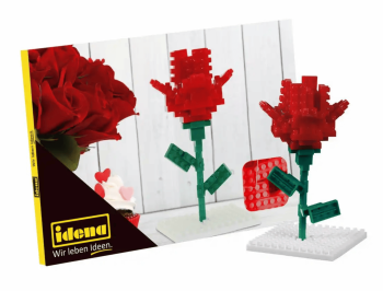 Minibausteine Postkarte Rose